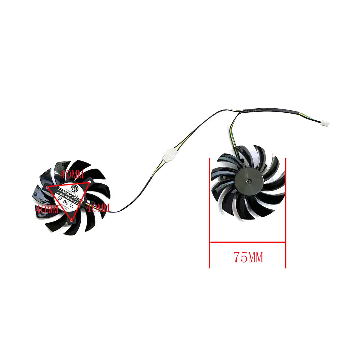 75mm 4-Pin GPU Fan PLD08010S12HH – MSI GTX Twin Frozr II