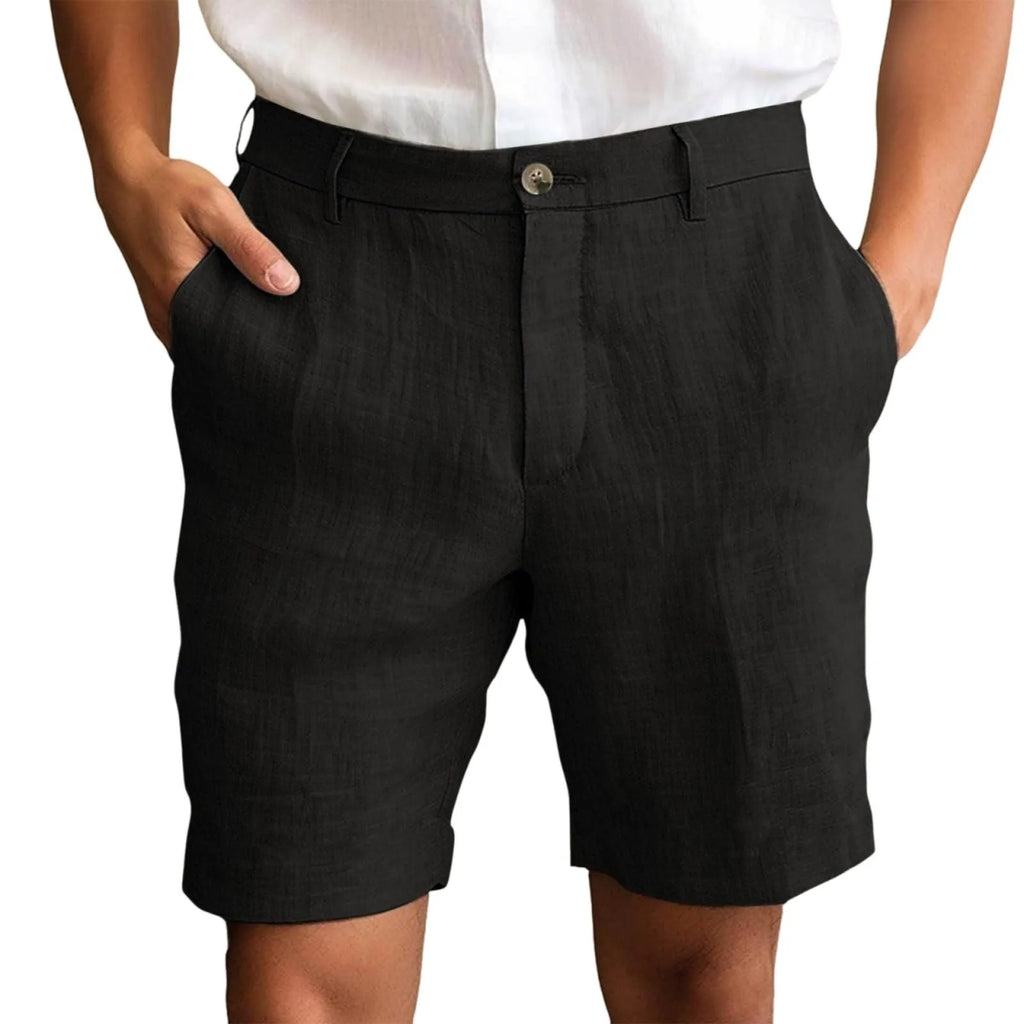 Men's Cotton Linen Casual Shorts – Lightweight Beach Pants