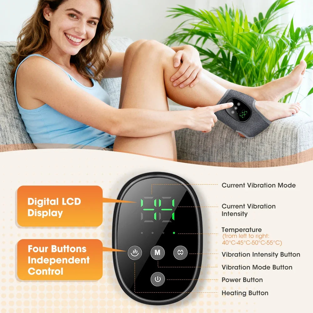 Hailicare Cordless Heated Ankle Massager – 4 Heat & Vibration