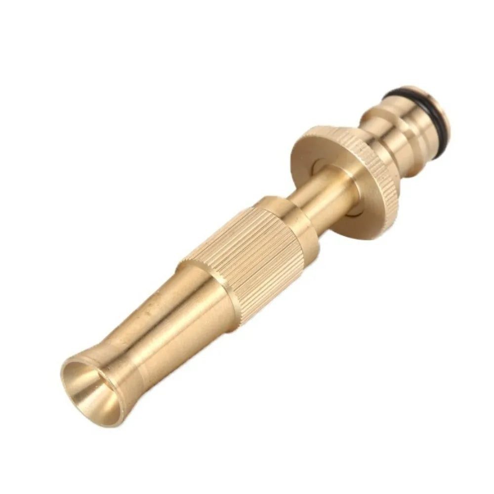 Brass Garden Hose Spray Nozzle – High Pressure Adjustable Flow