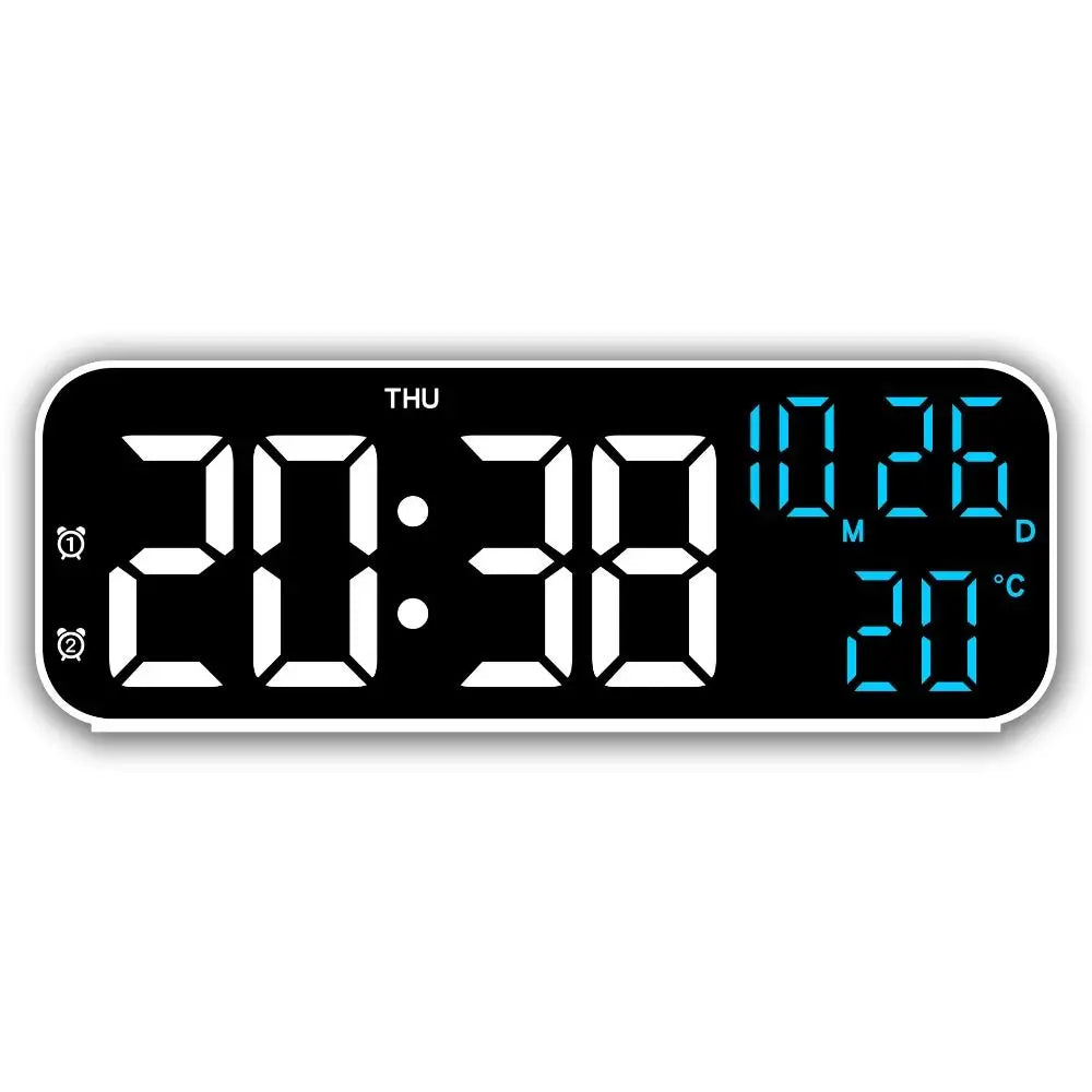 Digital LED Table Clock – Temperature, Date & Voice Control