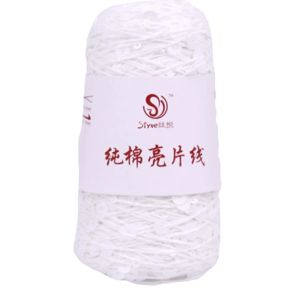 Sequin Glitter Hand Knitting Yarn – Polyester Bead Craft Thread