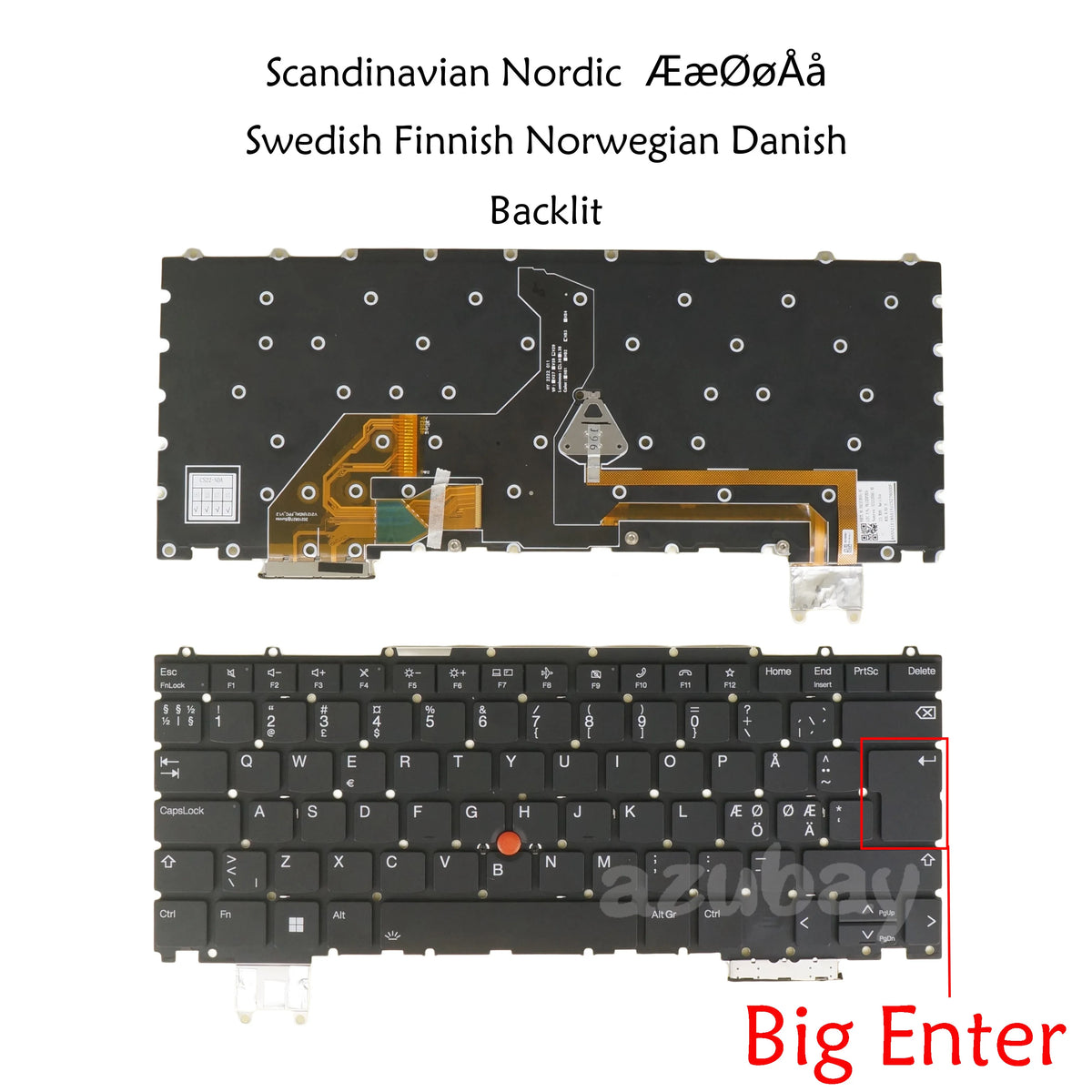 Backlit Keyboard Lenovo ThinkPad Z16 Gen 1 & 2 – Nordic Italian