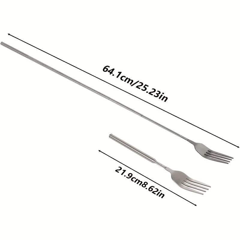 Telescopic Extendable Stainless Steel Fork – BBQ & Dining