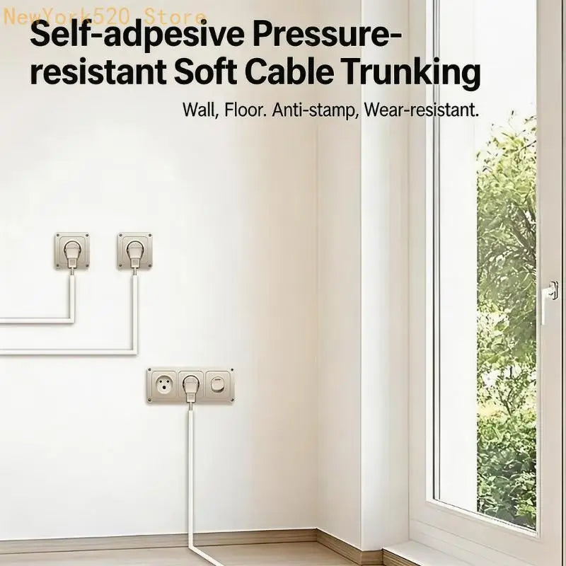 PVC Cable Protector Wall & Floor Wire Organizer Channel