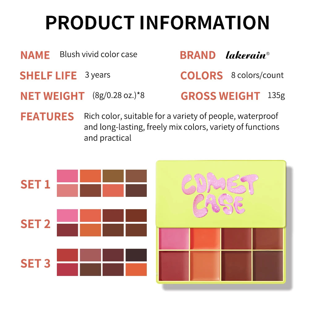 Cream Highlighter Blush Palette – Matte & Shimmer Finishes