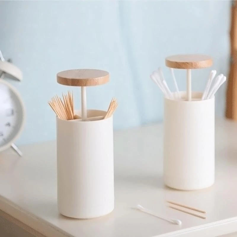 Automatic Pop-Up Cotton Swab & Toothpick Dispenser
