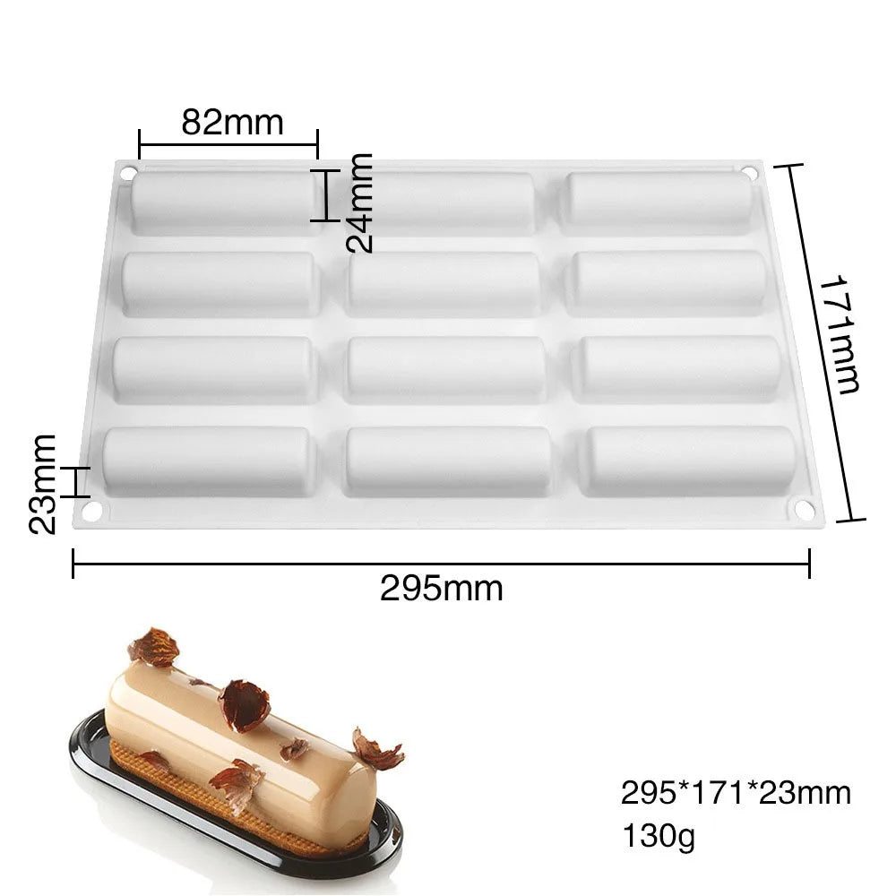 Silicone Cylinder Mousse Cake Mold – Non-Stick Baking Mold