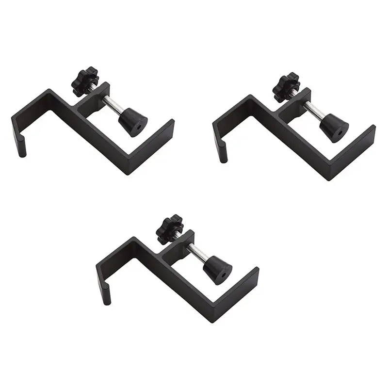 6-Pack Punch-Free Desk Bag Hooks – Removable Black Hanger