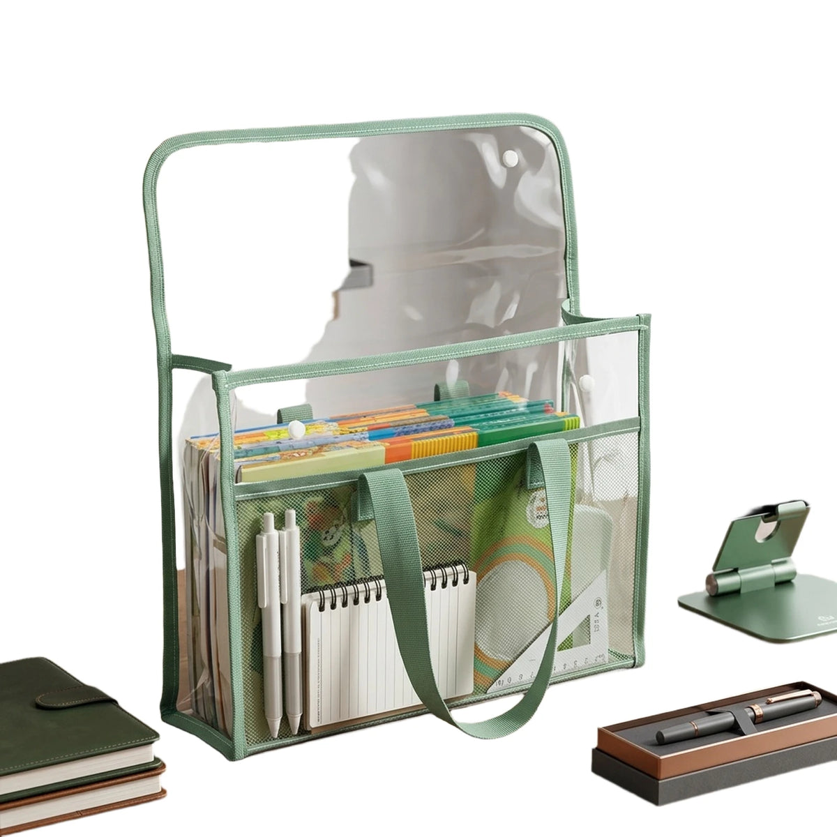 Clear PVC Waterproof File Bag – Large Expandable Folder