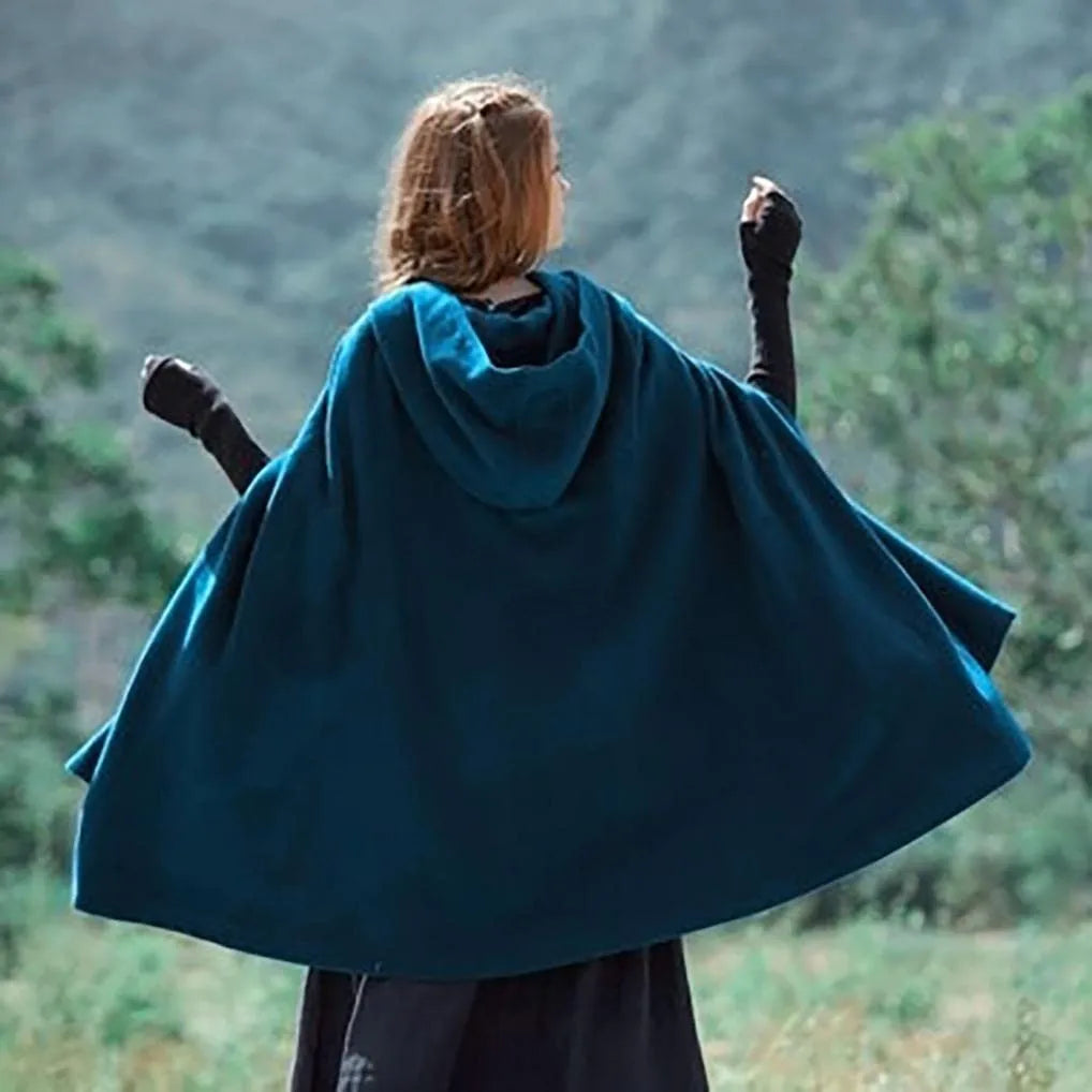 Women's Medieval Hooded Cloak Cape – Gothic Viking Cosplay