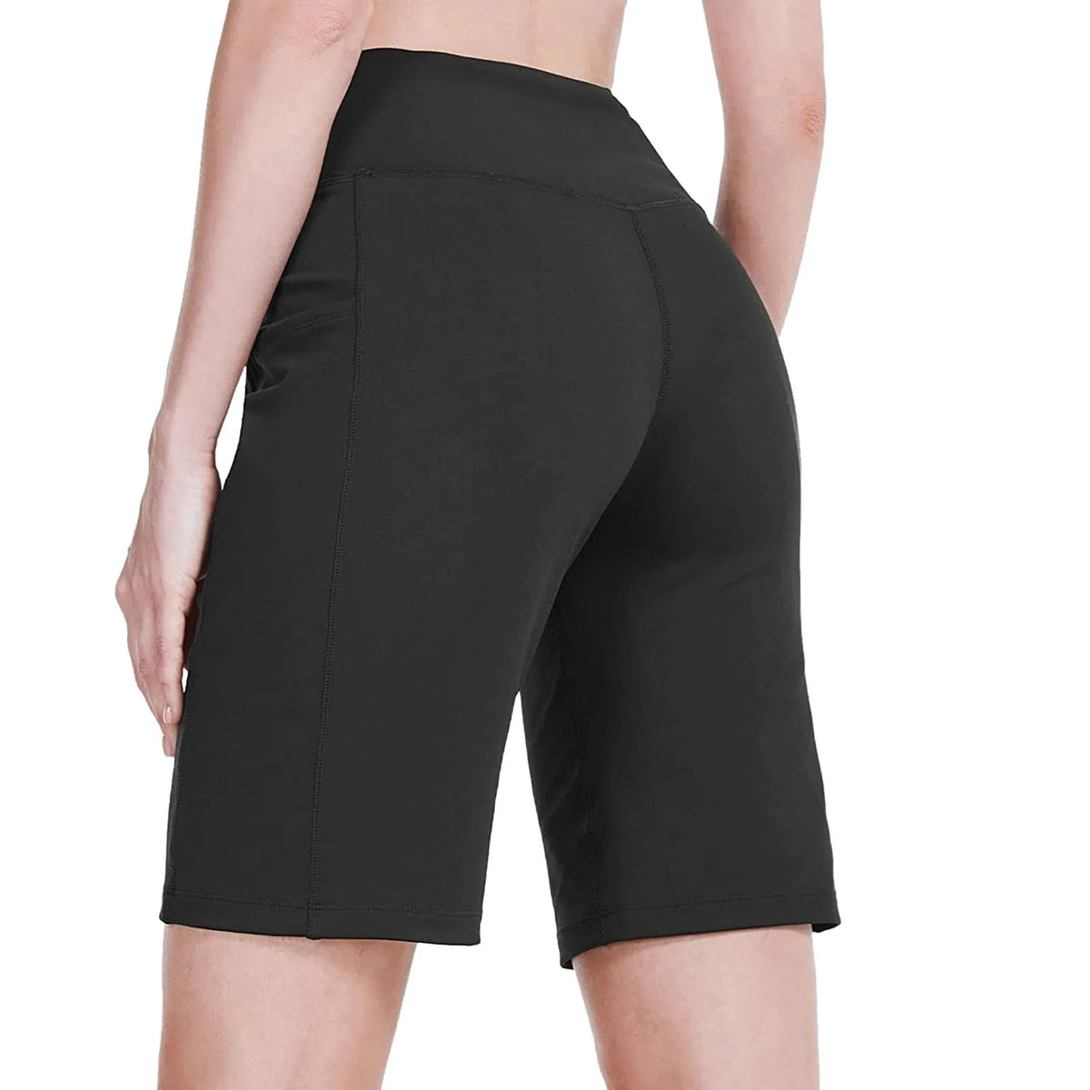 Women's High Waist Biker Shorts with Pockets – Yoga Activewear