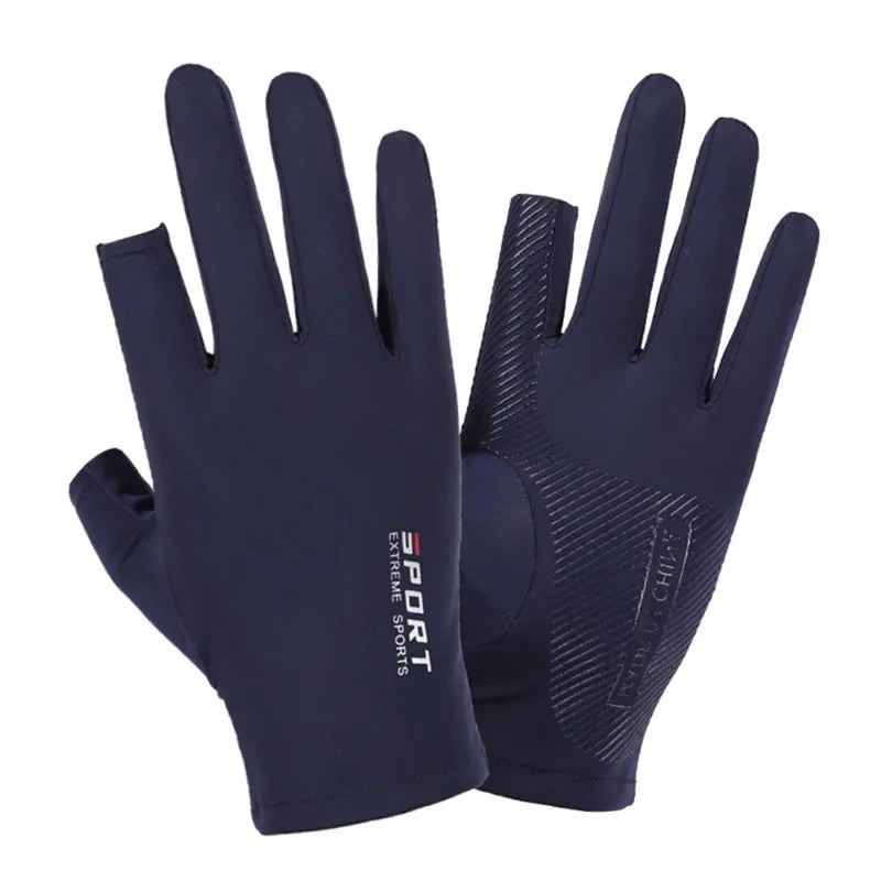Anti-UV Touch Screen Fishing & Cycling Gloves – Ice Silk