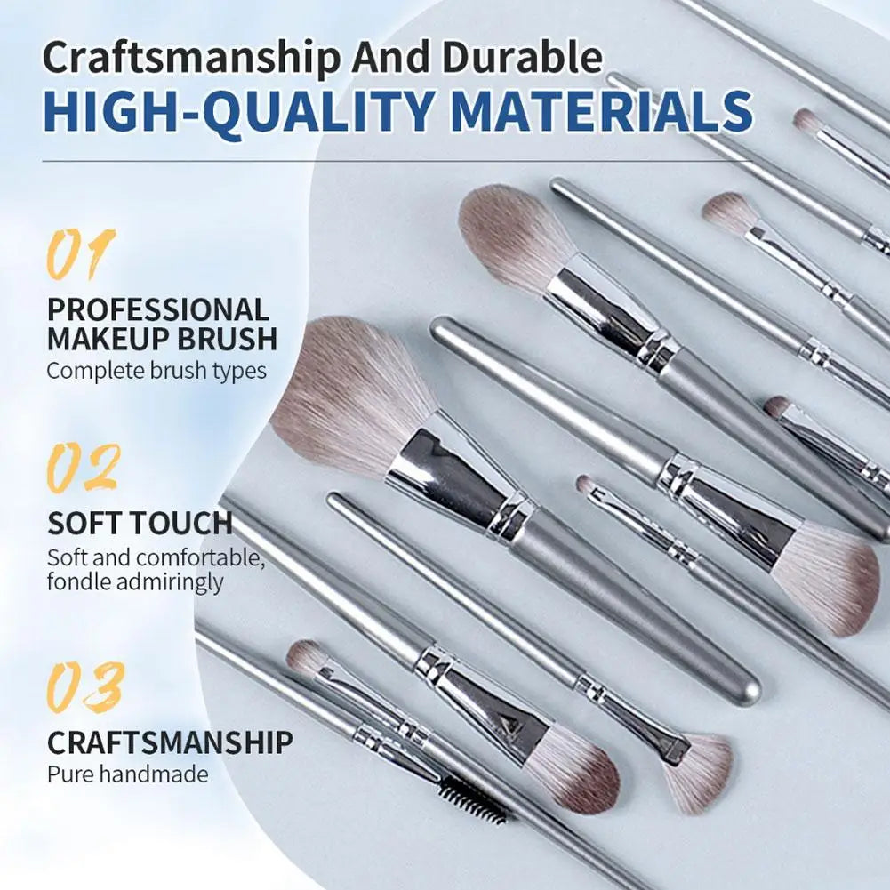14-Piece Professional Makeup Brush Set – Foundation & Eye