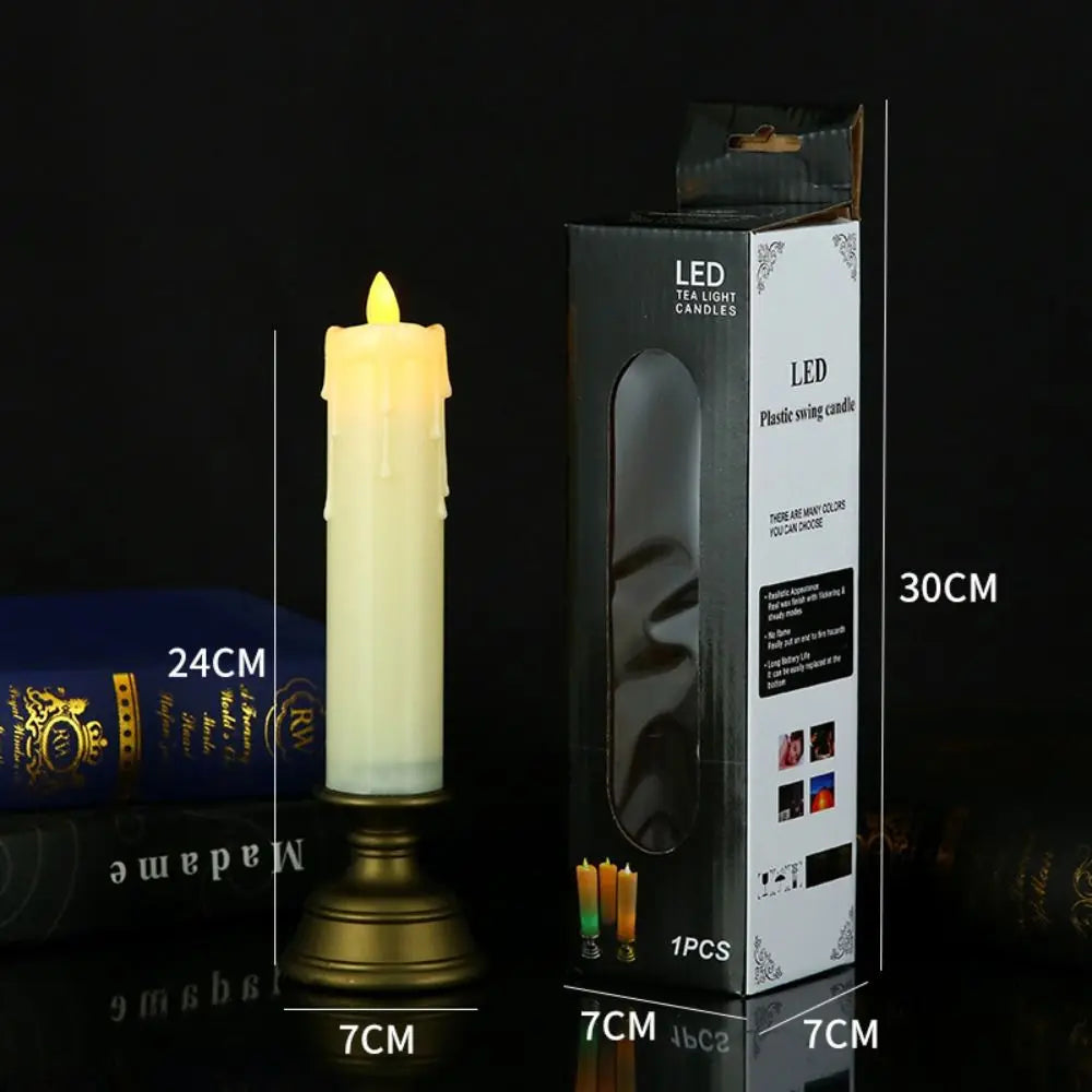 Battery Operated Flameless LED Candle – Gold Home Decor