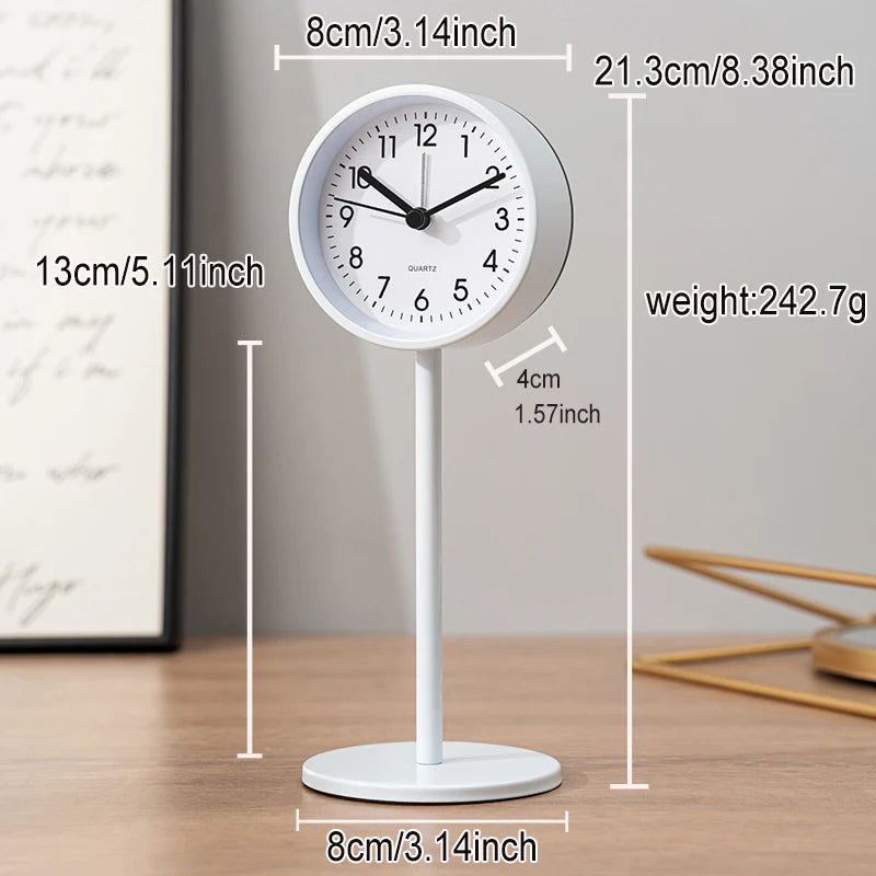 VIBE European Metal Desktop Alarm Clock – Silent Quartz