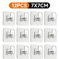 Large Transparent Self-Adhesive Wall Hooks – Nail-Free Waterproof