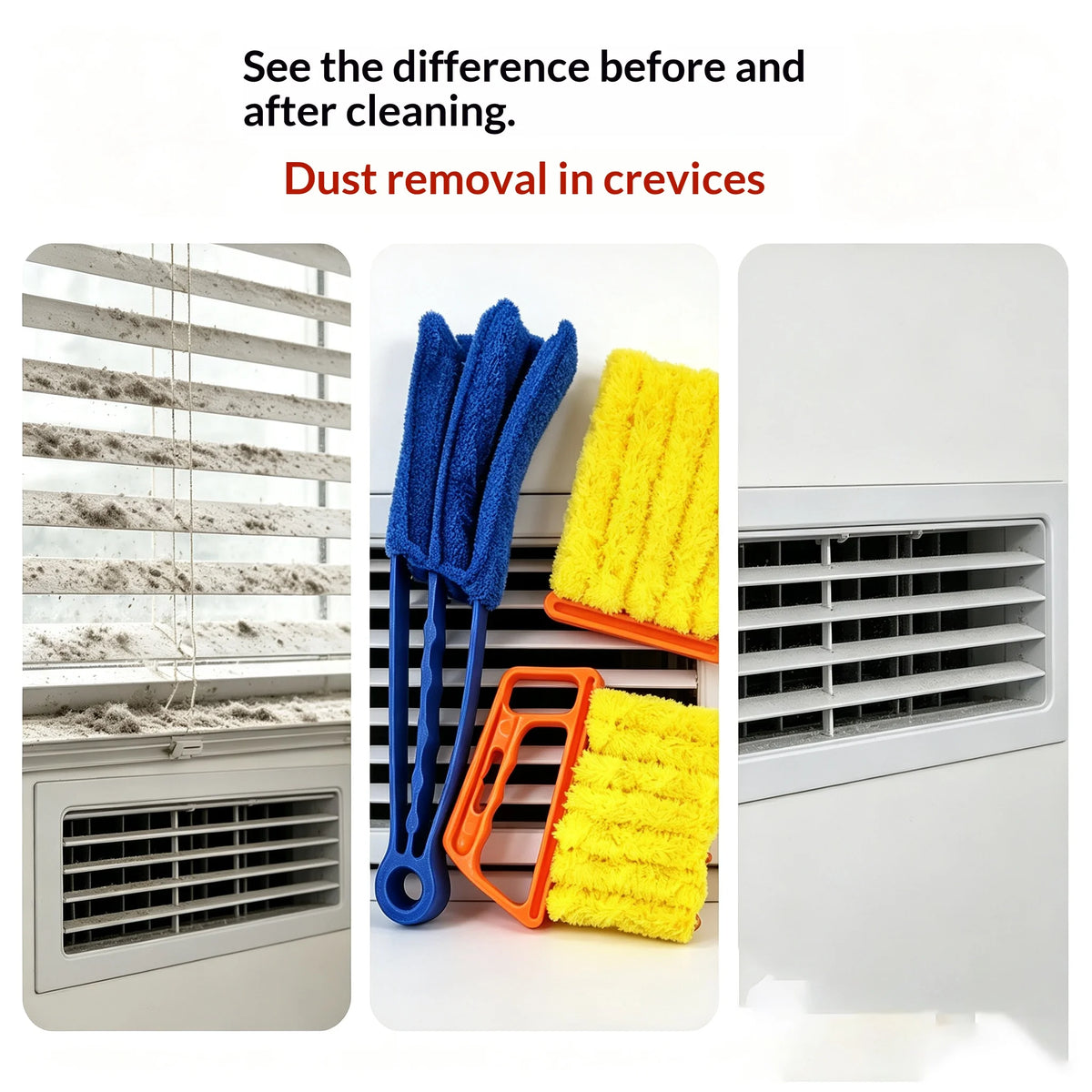 Venetian Blind Cleaner Brush Set – Washable Air Vent Duster