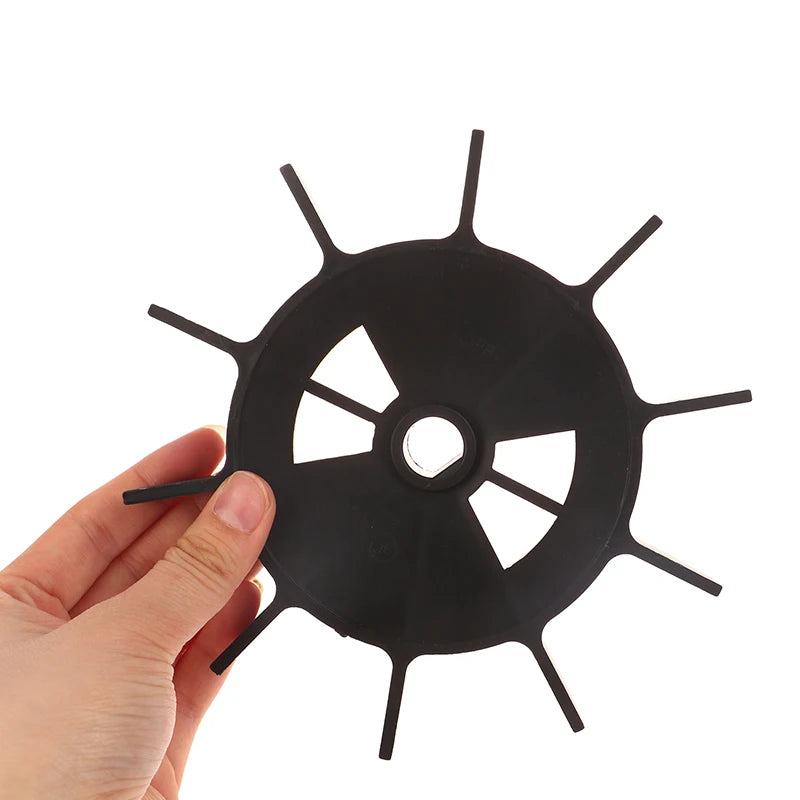 150mm 10-Blade Air Compressor Fan Blade Black Plastic Replacement