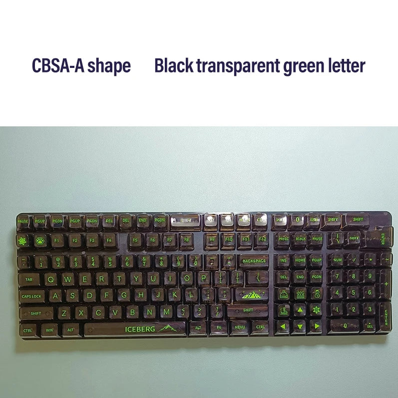 UYIQ 132-Key CBSA Transparent PC Keycaps – Cherry MX Gateron