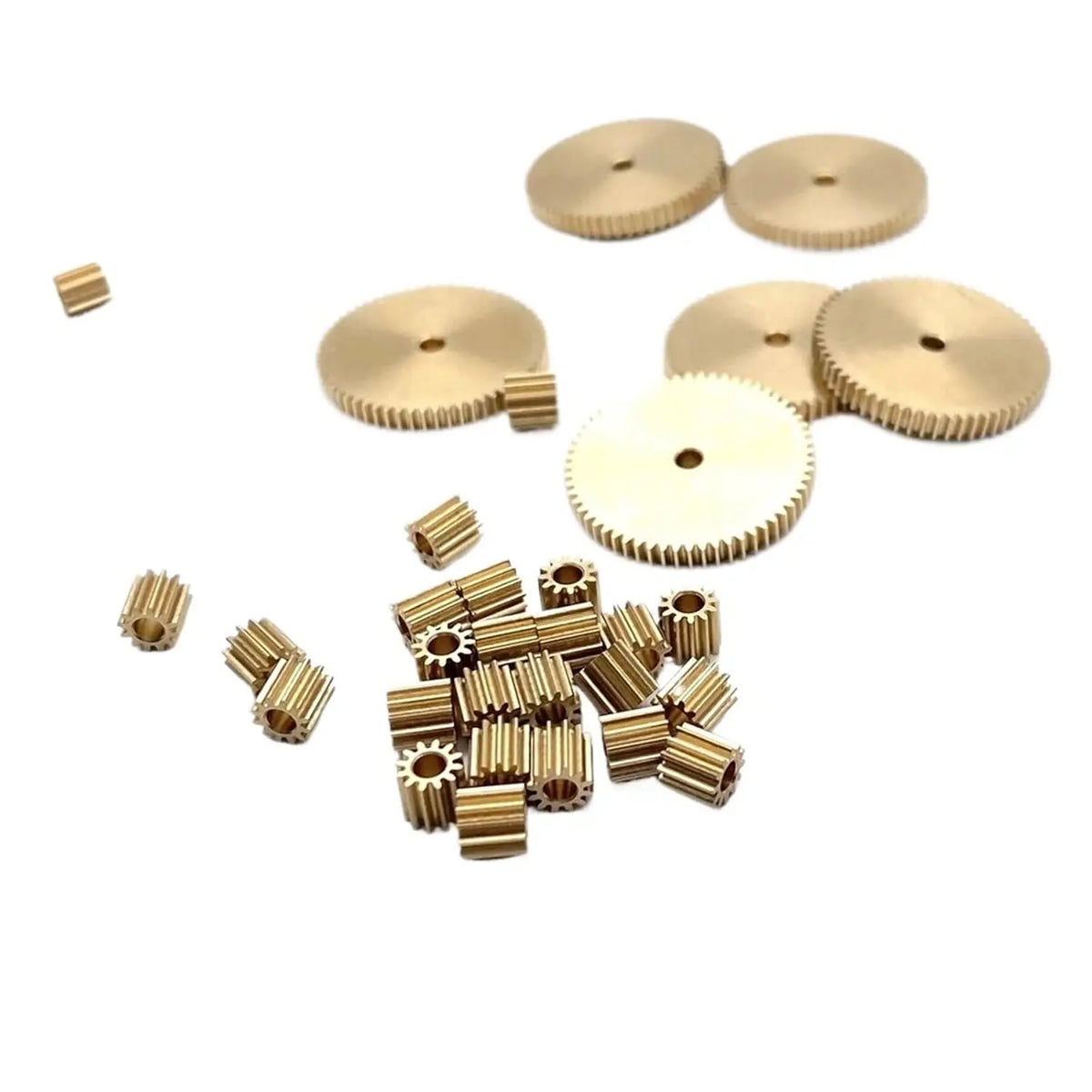 5-Pack 0.3M Mini Copper Spur Gears 30–60 Teeth | 2mm Thick