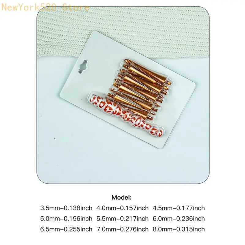 Interchangeable Aluminium Crochet Hook Set – Multi-Size ABS Handle