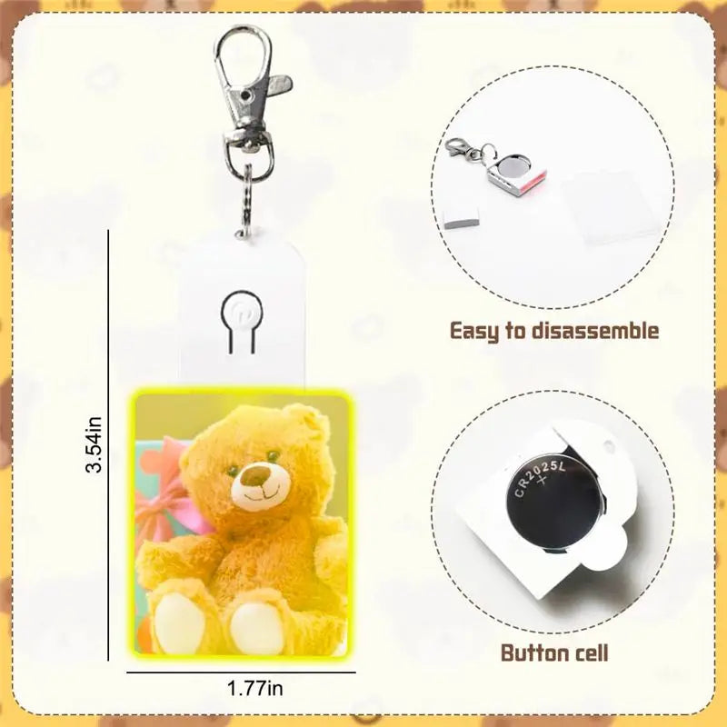 6-Pack LED Acrylic Sublimation Blank Keychains | Light-Up
