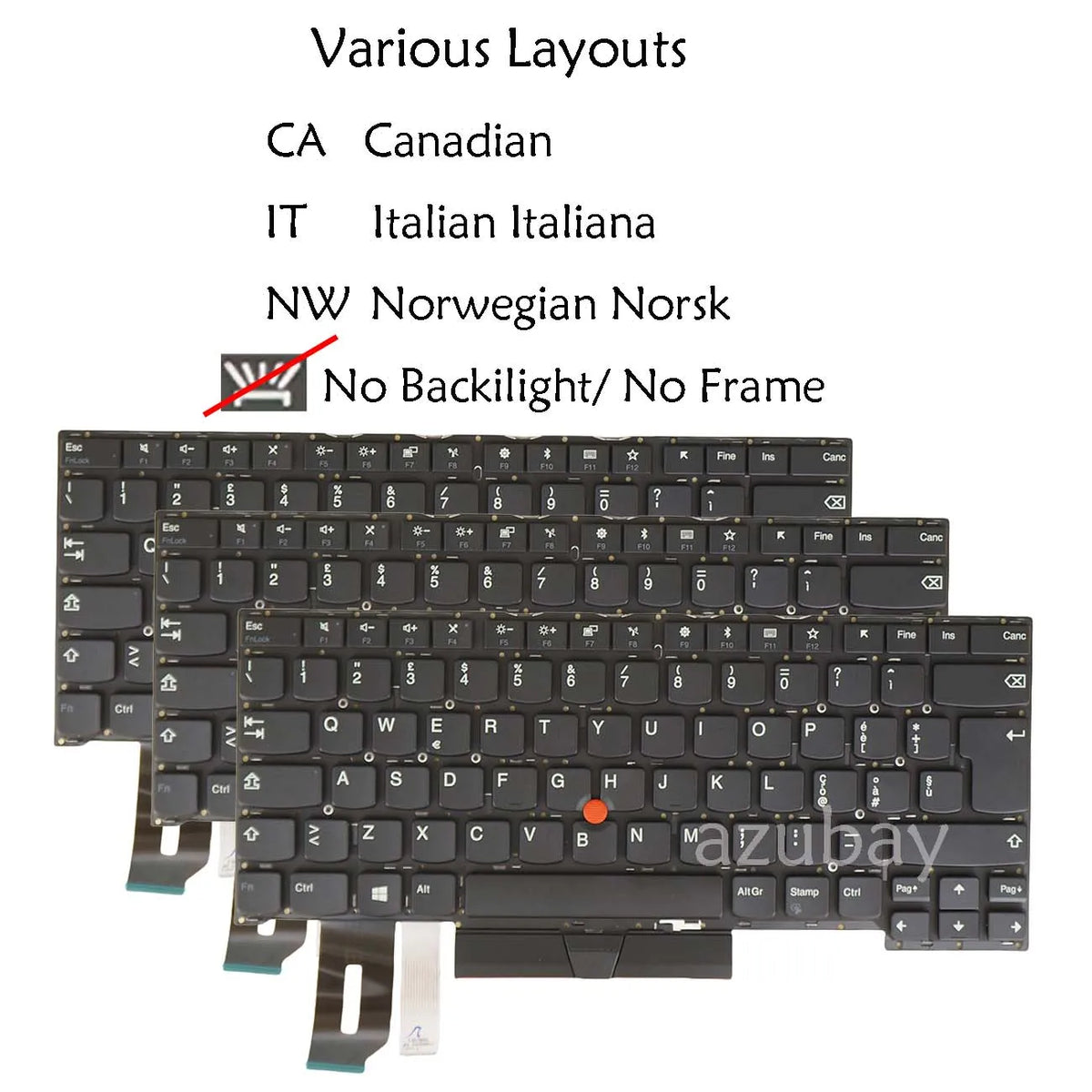 Italian/Norwegian/Canadian Keyboard – Lenovo ThinkPad P1 Gen 1 & 2