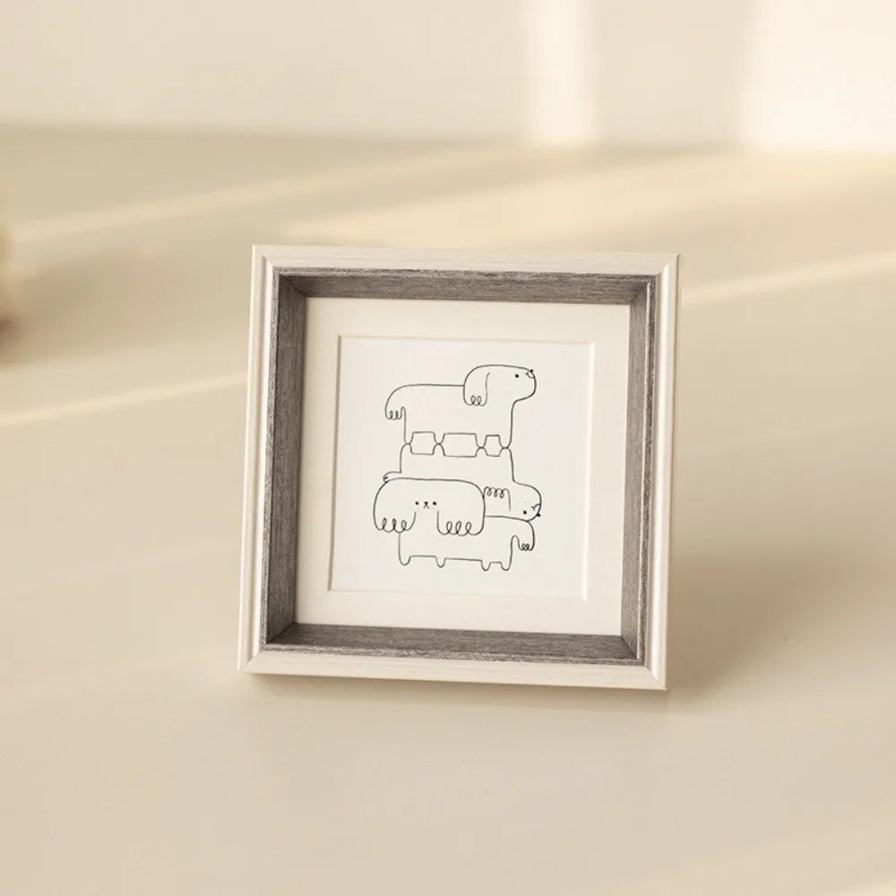 10x10cm Square Resin Photo Frame – Modern Desktop Display