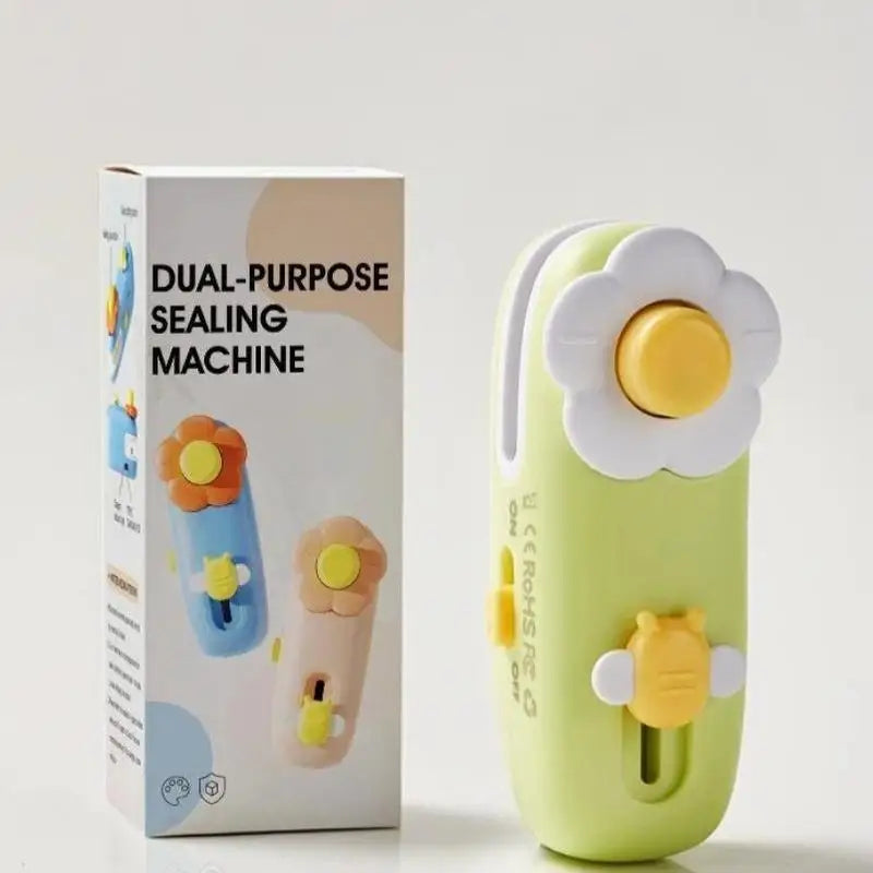 Portable Mini Bag Heat Sealer – Flower & Bee Design