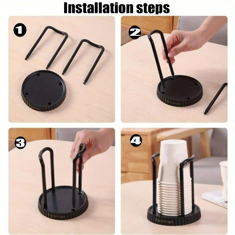 Multi-Functional Disposable Cup Dispenser & Holder Organizer