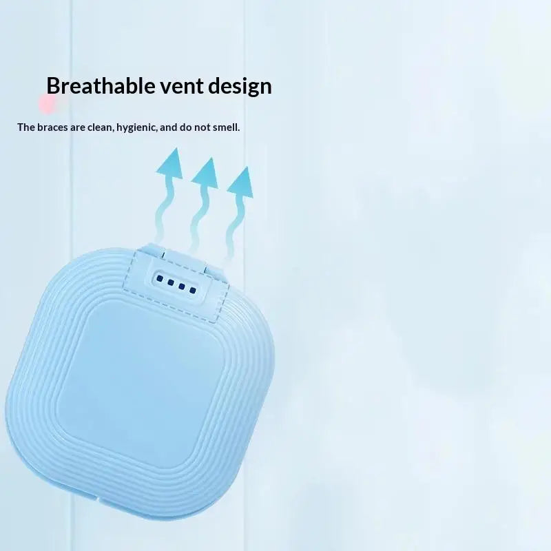 Denture Retainer Case with Vent Holes – Portable Dental Box