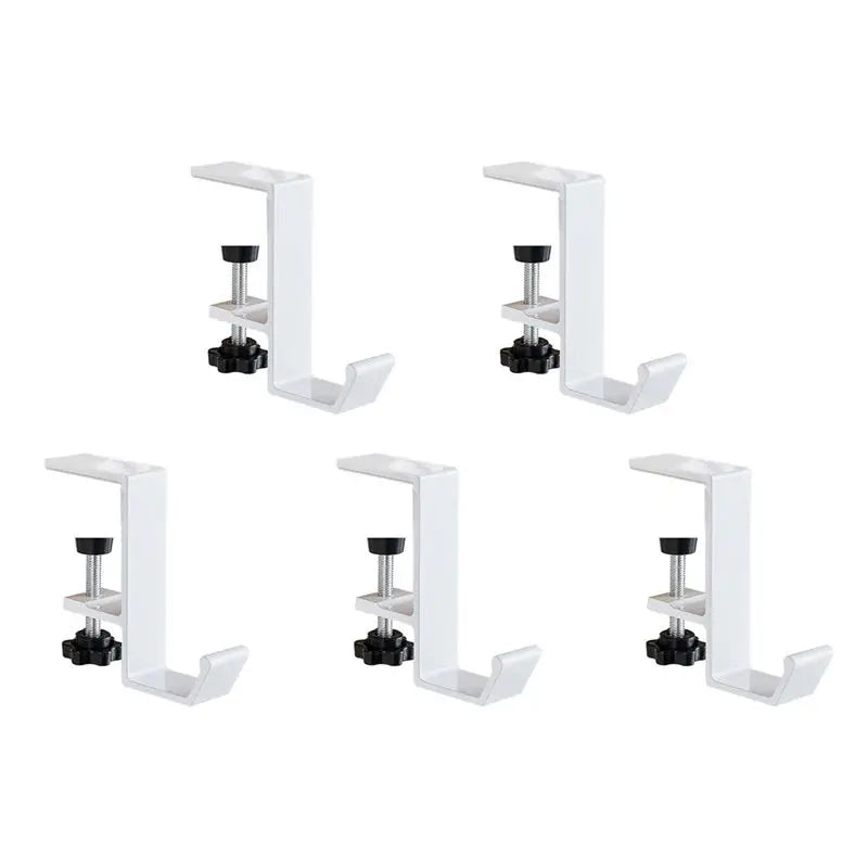 5-Pack Locking Desk Hook Set for Bags & Purses
