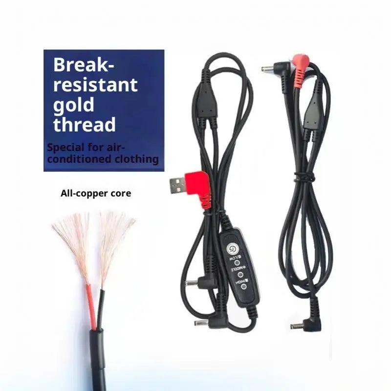 Gmarty USB Fan Power Cable 3-Speed for Cooling Jacket