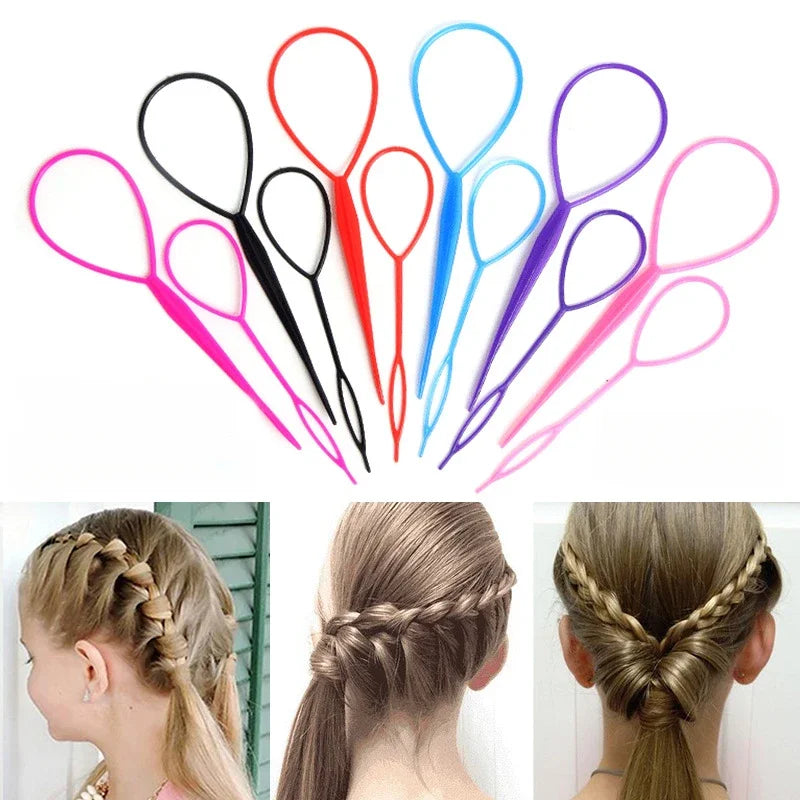 2-Piece Topsy Tail Hair Braid Maker & Ponytail Styling Tool