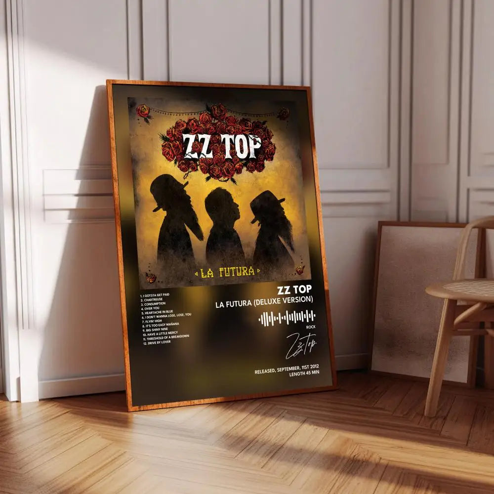 ZZ T-Top Music Album Cover Poster – Wall Art Print Home Decor