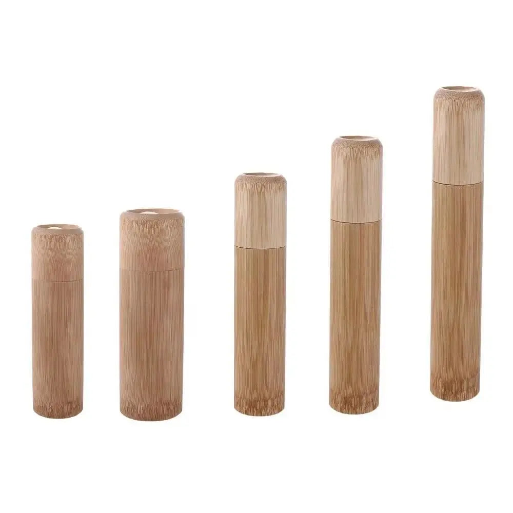 Natural Bamboo Tea Canister with Lid – Eco Spice Storage Jar