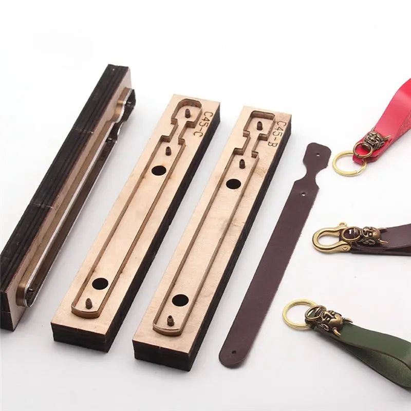 Wooden Punching Die Keychain Stencil – DIY Leather Cutting Mould