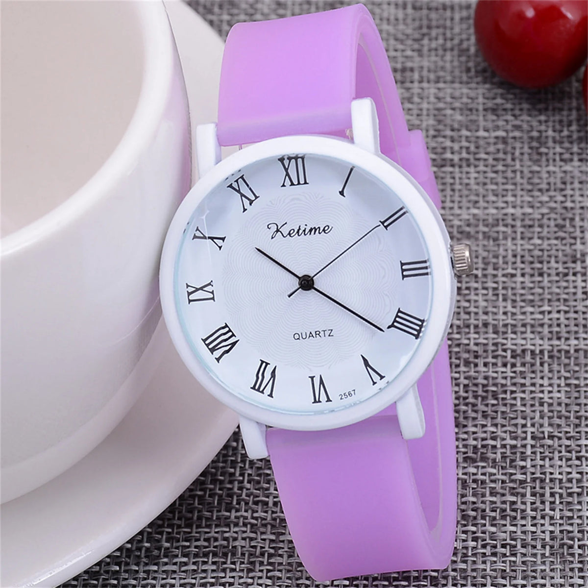 Women's Bamboo Leather Watch – Elegant Ladies Quartz Wristwatch