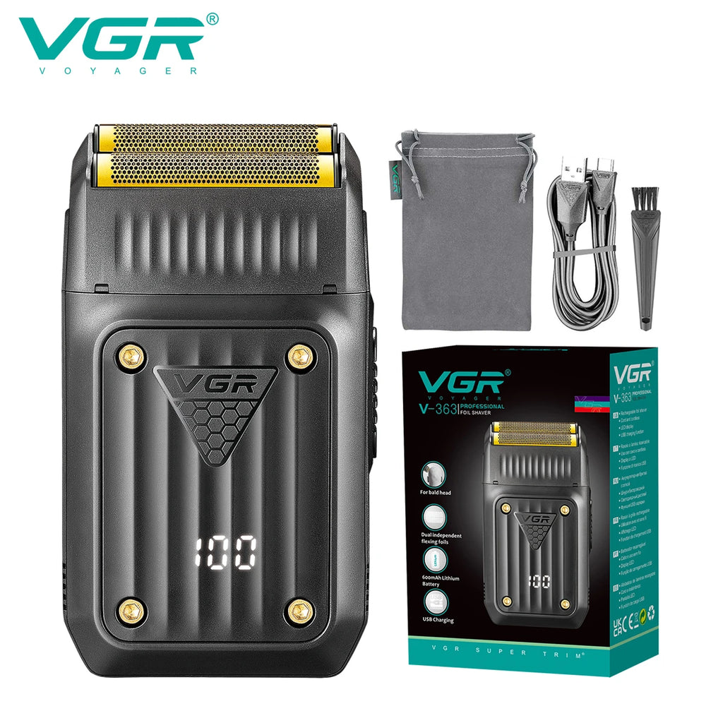 VGR V-363 Electric Foil Shaver & Beard Trimmer for Men