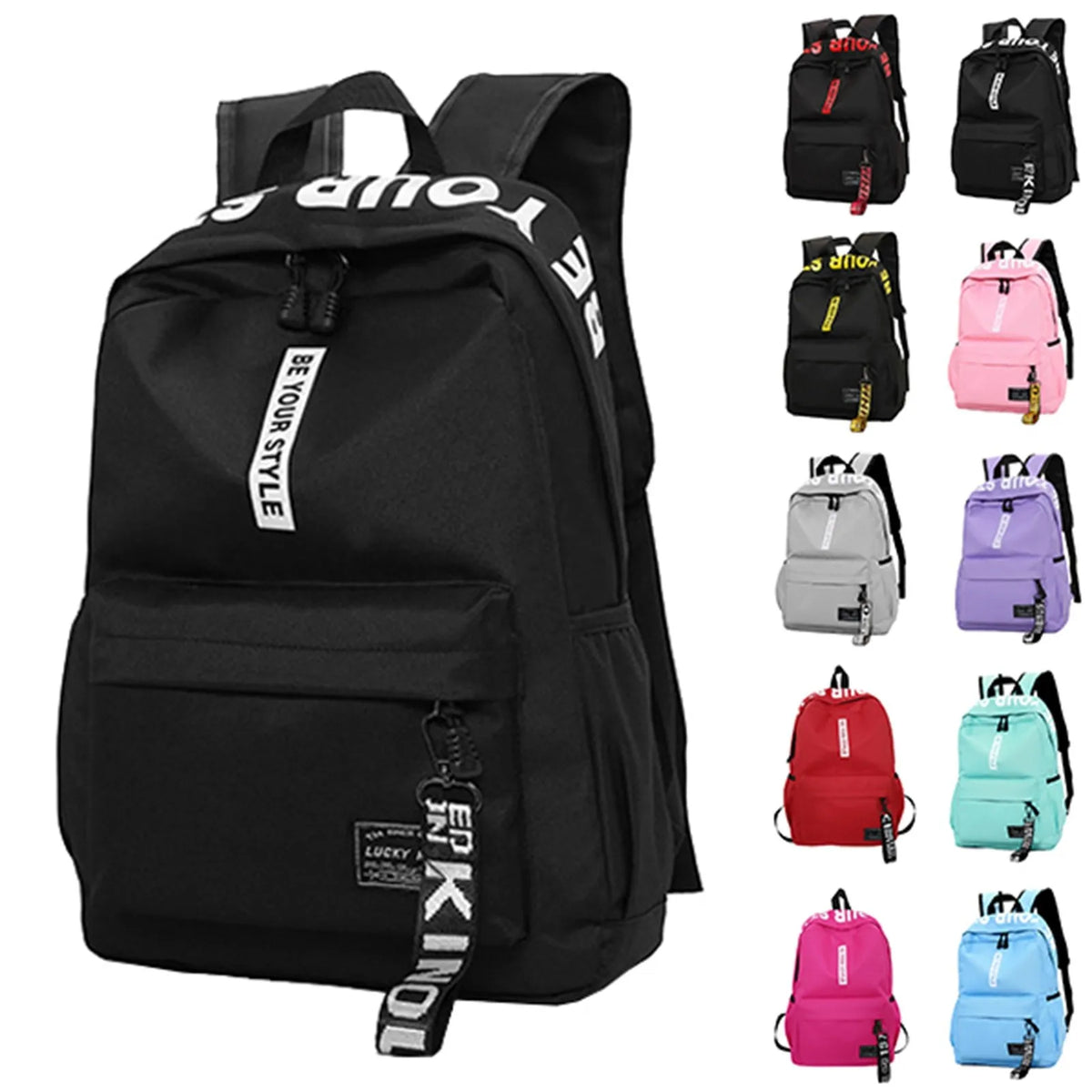 Lightweight Waterproof Canvas Student Backpack – Unisex