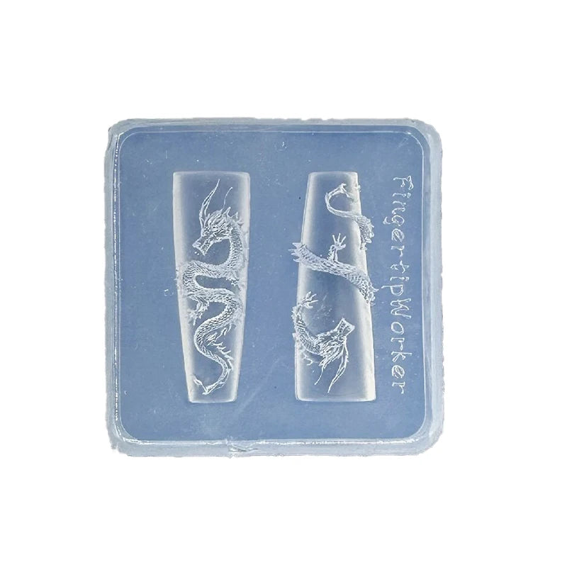 Cartoon Snake Silicone Nail Mold – 3D DIY Manicure Tool