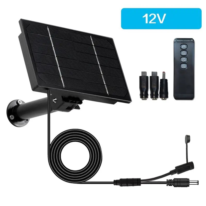 Solar Panel 18650 Battery 12V Output Remote Control Timer
