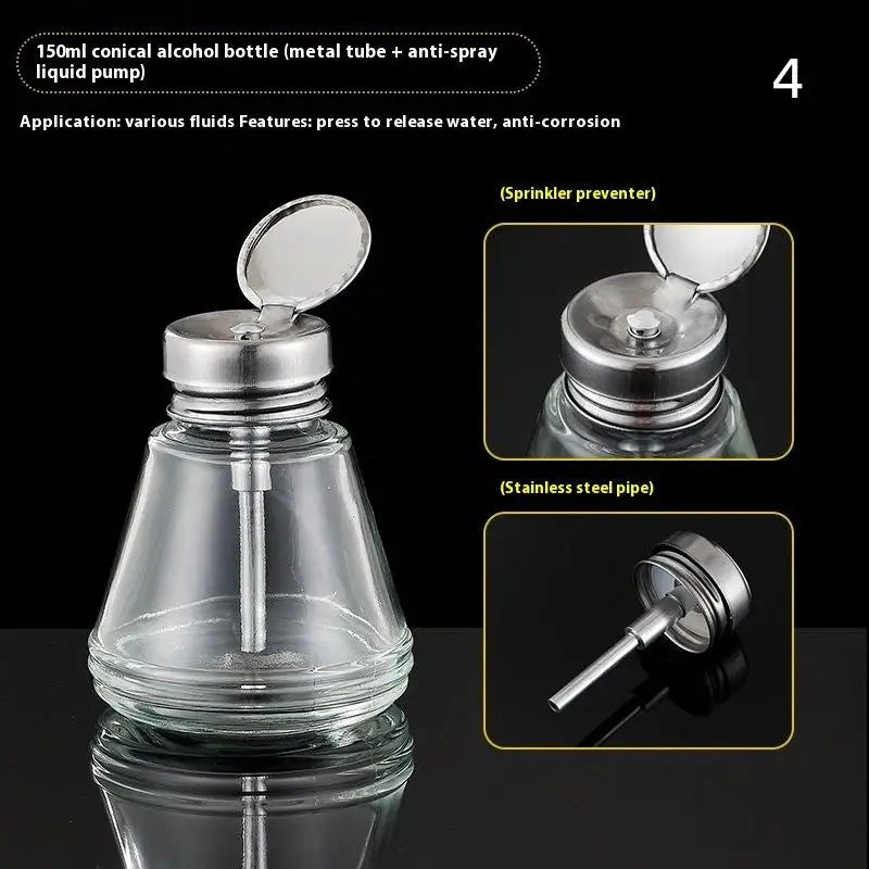 Refillable Glass Pump Dispenser Bottle – Nail Art & Makeup