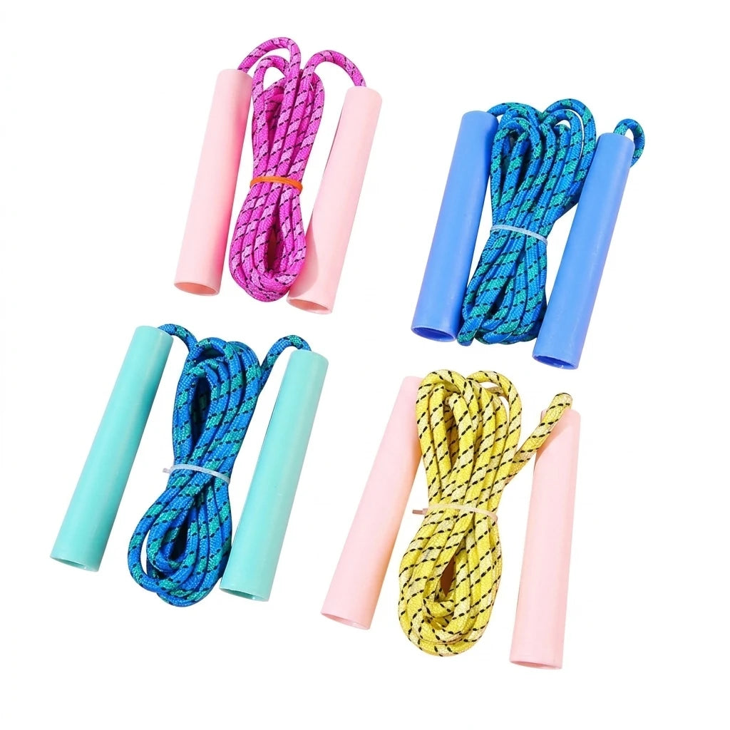 VIBE Adjustable Plastic Jump Rope – Non-Slip Handles for Kids