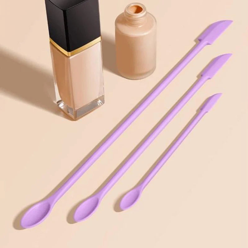 3-Piece Mini Silicone Spatula Set – Double-Headed Makeup Tool