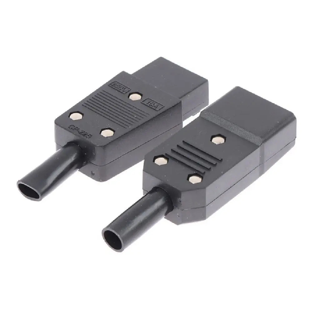 C13 C14 Rewirable AC Power Connector 3-Pin 10A 250V Plug Socket