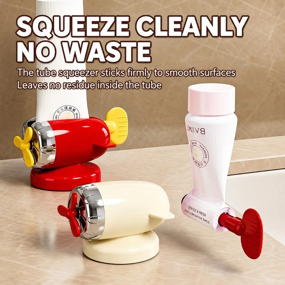 Airplane Toothpaste Tube Squeezer – Freestanding Manual Press