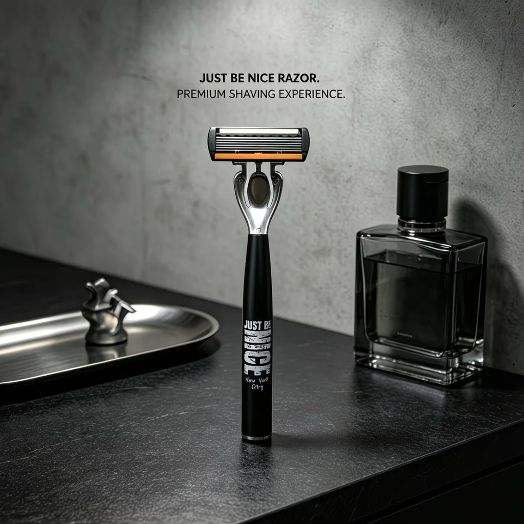 Men's 6-Layer Stainless Steel Safety Razor Set & Replacement Head