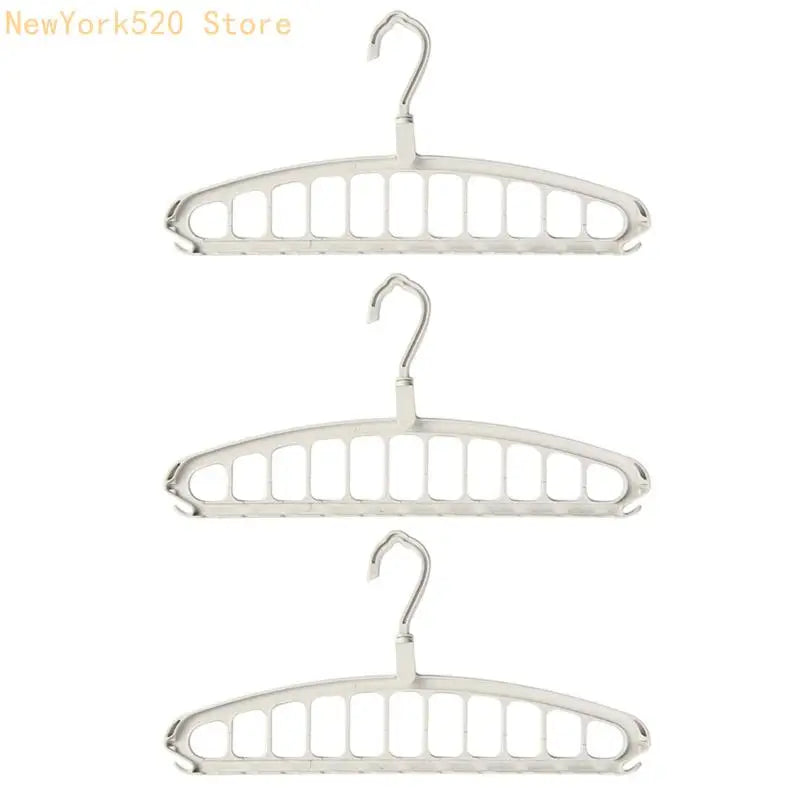 11-Slot Heavy Duty Plastic Multi-Hanger – 3-Pack Space Saver